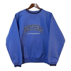 Vintage Northern Authentic Experience Graphic Logo Crewneck Sweater Unisex